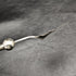 British Antique White Pearl Shell Handle Silver Plated Jam Spoon Pair